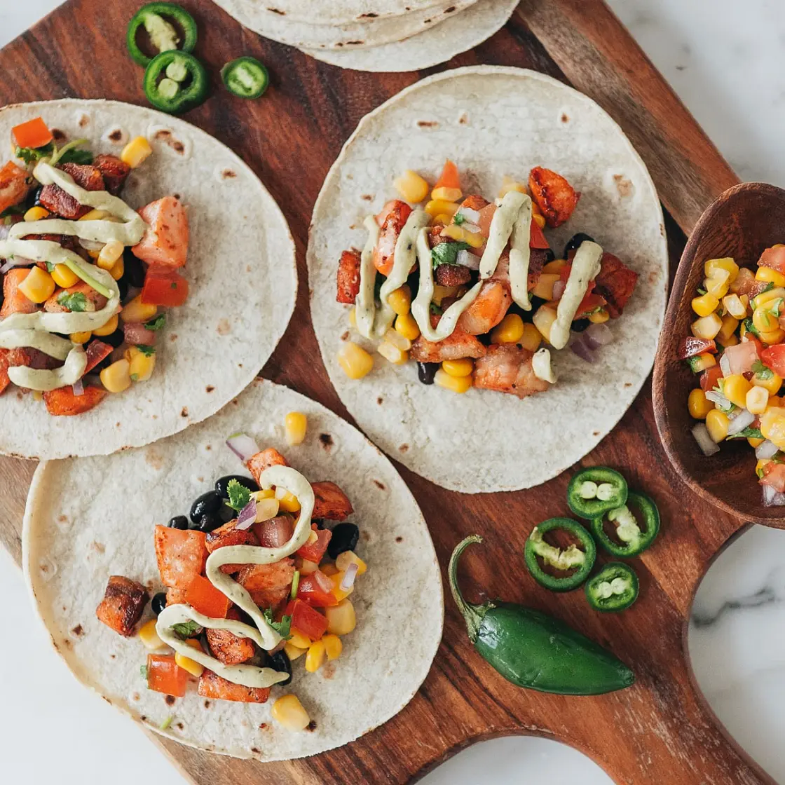 Crispy Salmon Tacos
