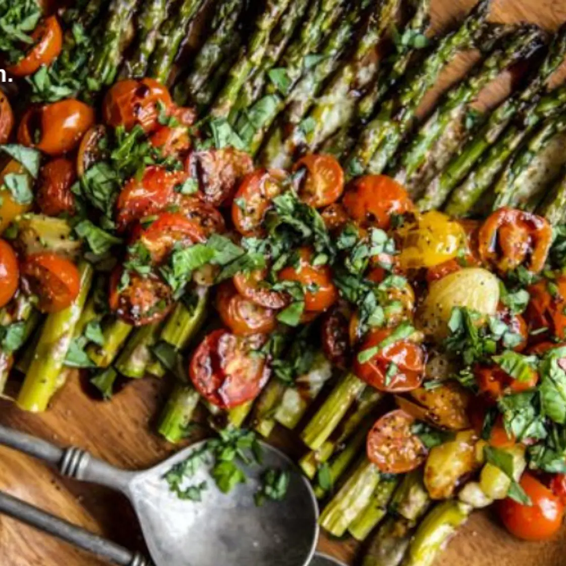 Caprese Roasted Asparagus