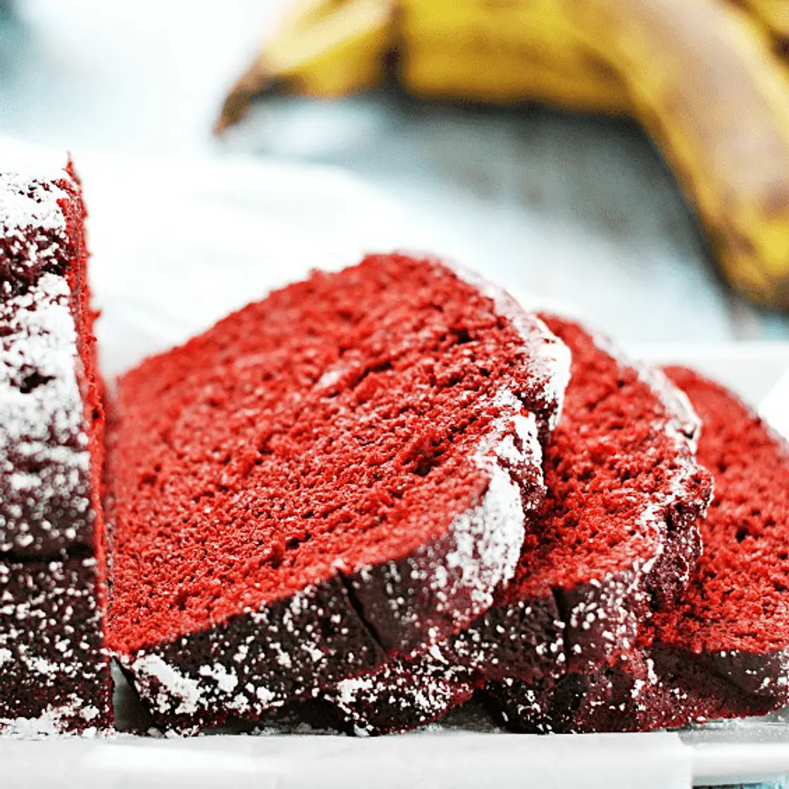 Red Velvet Banana Bread
