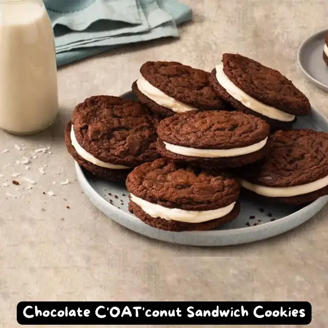 The Best Chocolate Coconut Sandwich Cookies Recipe