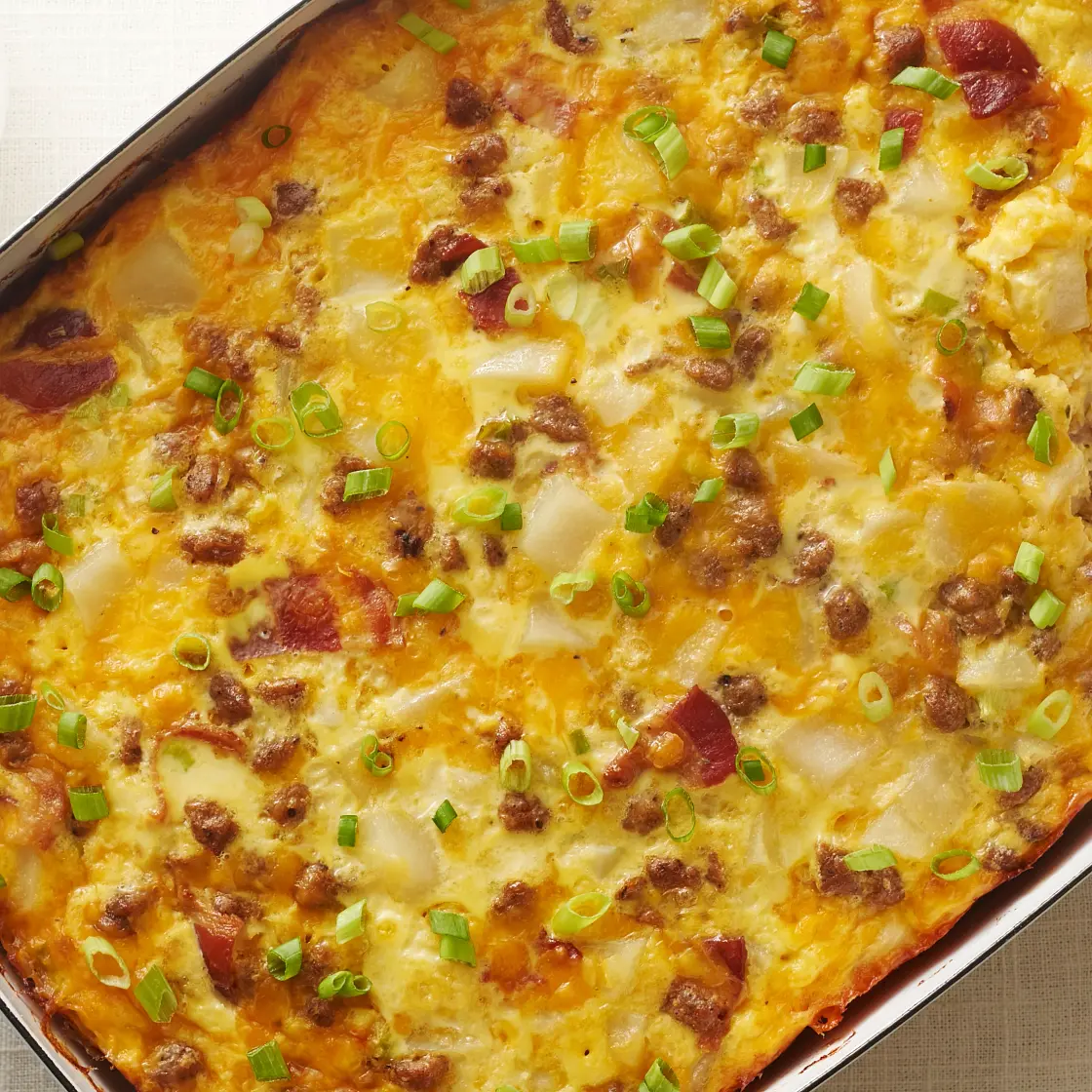 Overnight Hearty Biscuit Breakfast Casserole