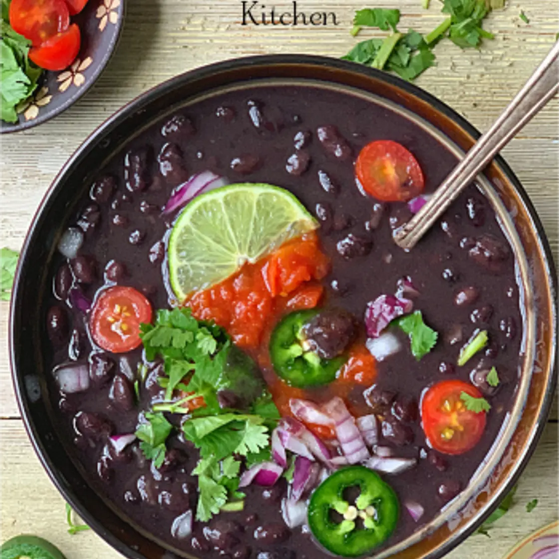 Instant Pot Mexican Black Beans - Vegan + Dump & Cook Recipe