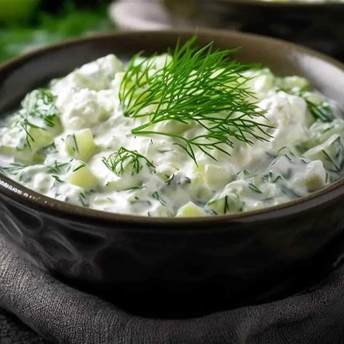 Cottage Cheese with Cucumber and Dill