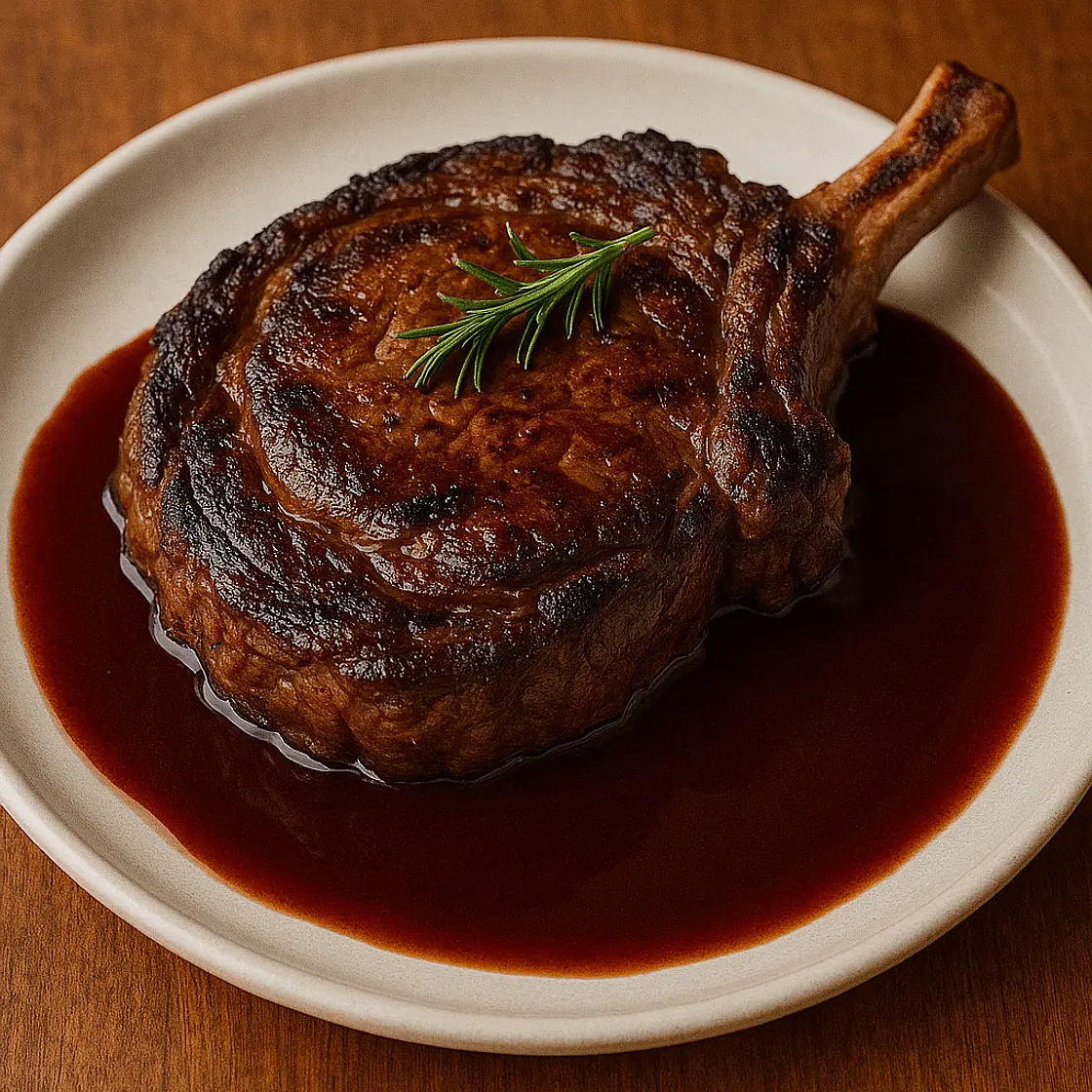 Ribeye with Red Wine Demi-Glace
