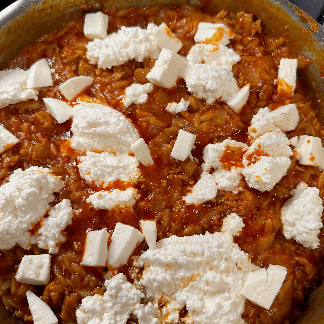 One Pan Deconstructed Lasagna Orzo