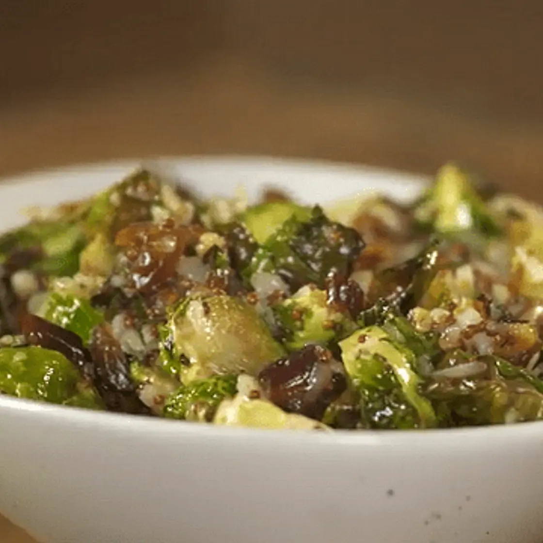Roasted Brussels Sprouts with Dates and Manchego