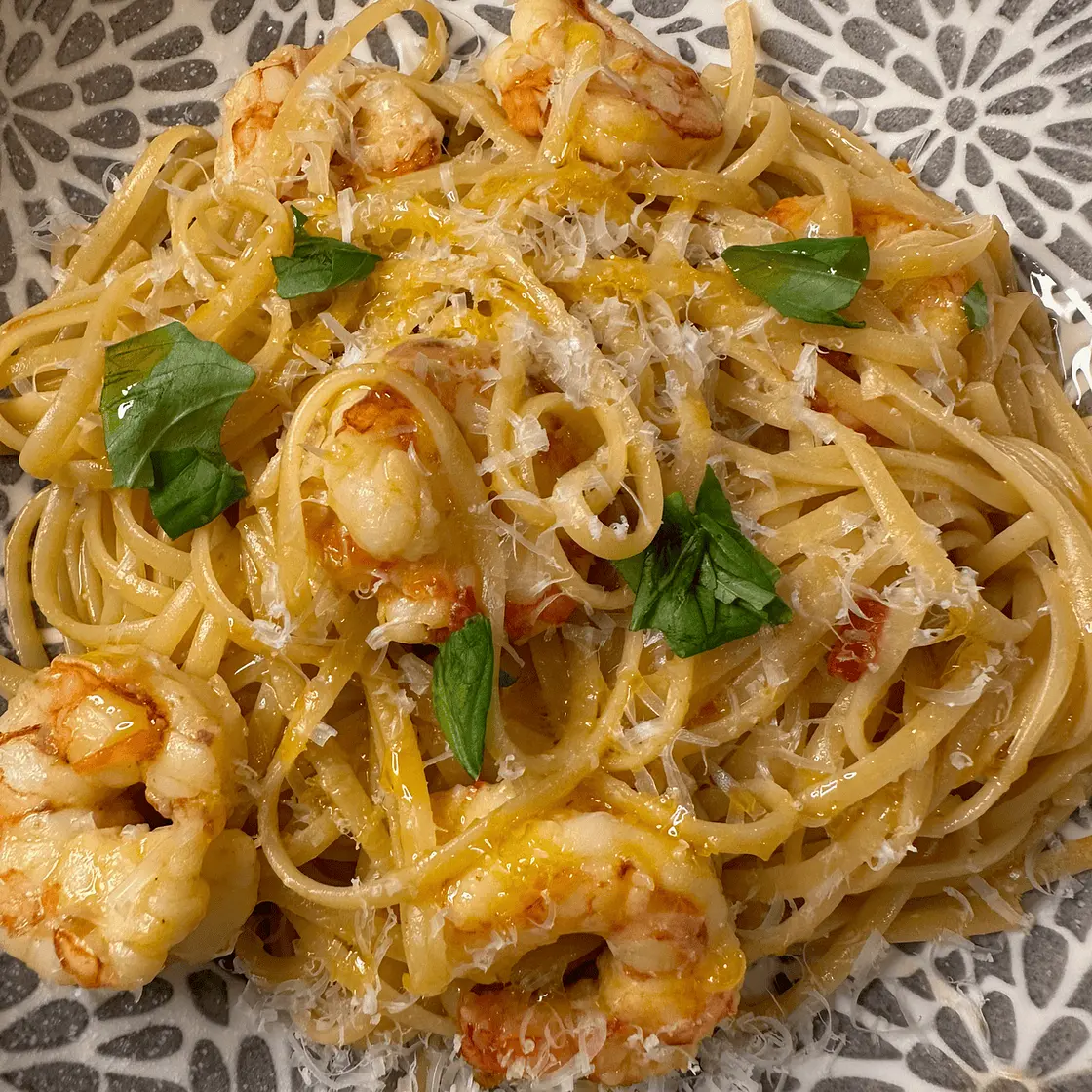 Miso Calabrian Chili Shrimp Pasta