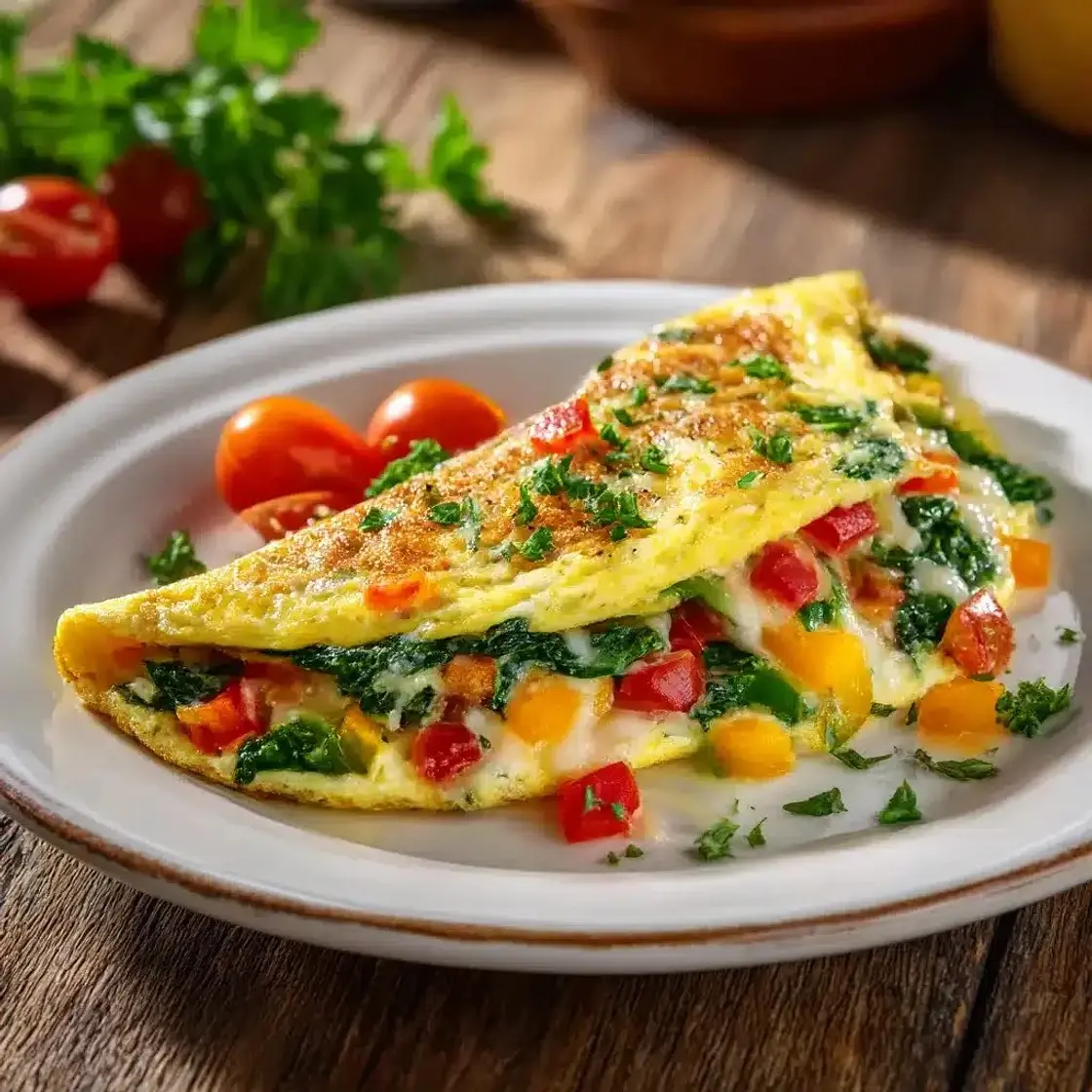 Perfect Garden Veggie Omelet (Ready in 10 Minutes!)