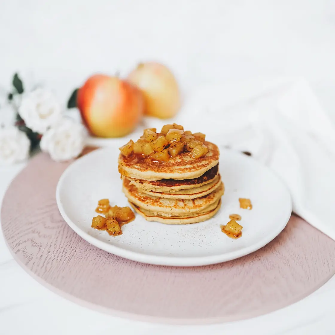 Apple Pie Oatmeal Pancakes
