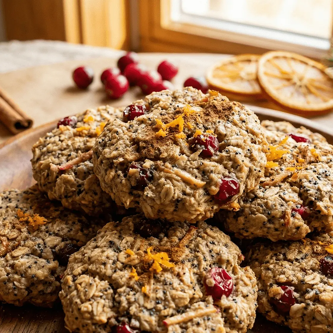 Weihnachtliche Apfel-Mohn-Taler