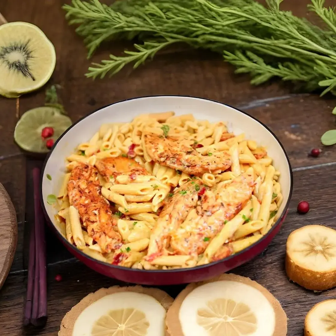 Easy Garlic Parmesan Chicken Pasta