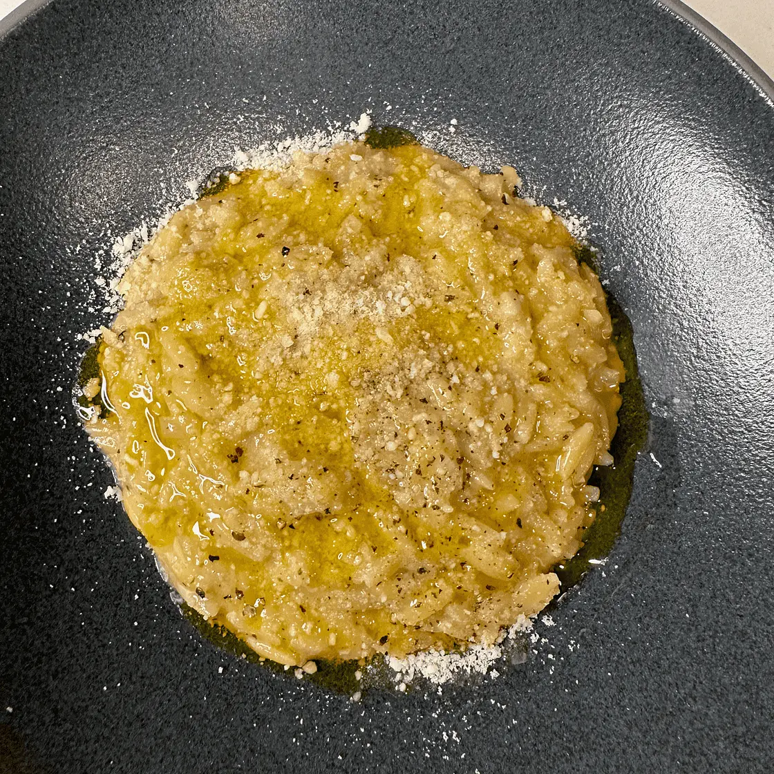 One Pan Cacio e Pepe Risotto Orzo