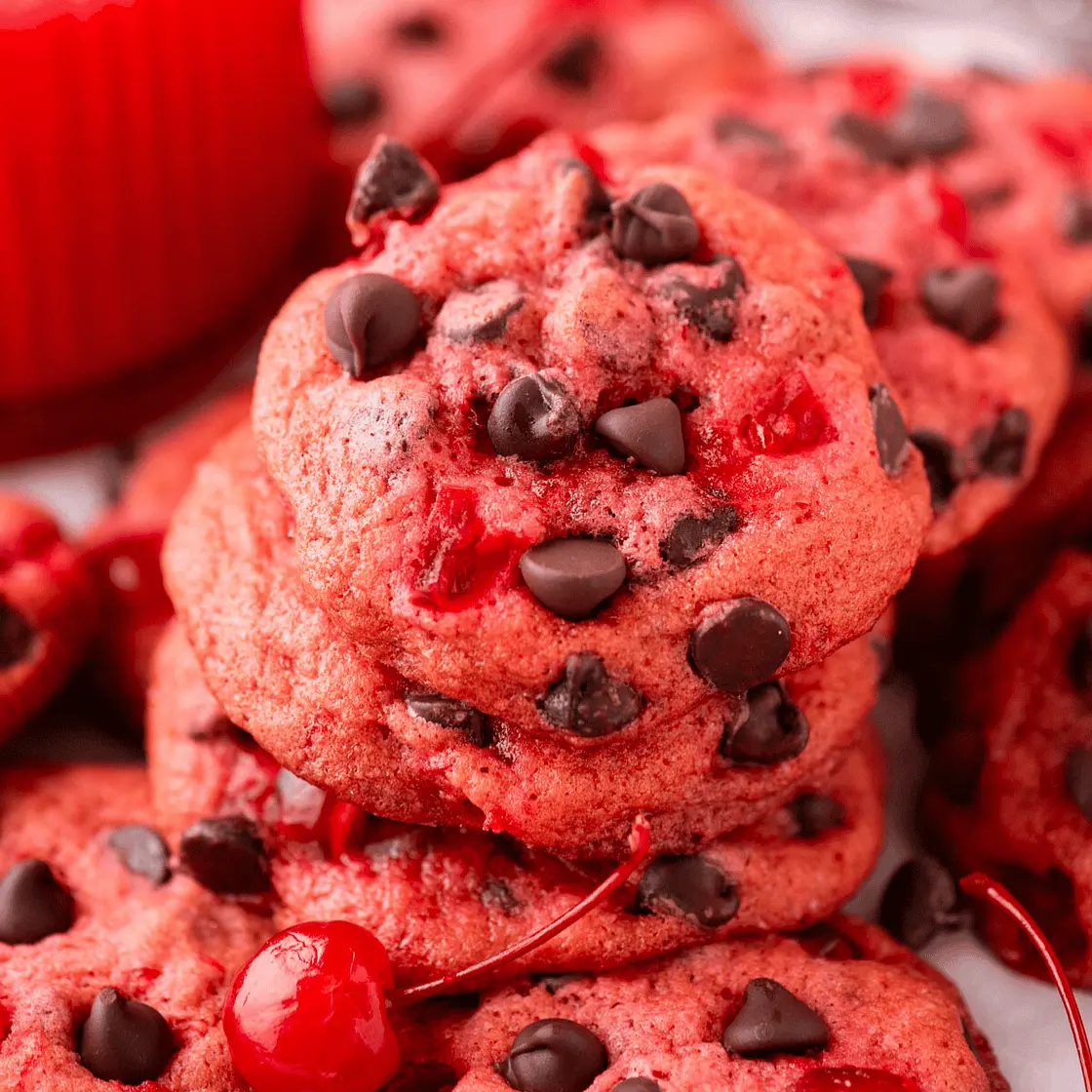 Maraschino Cherry Chocolate Chip Cookies
