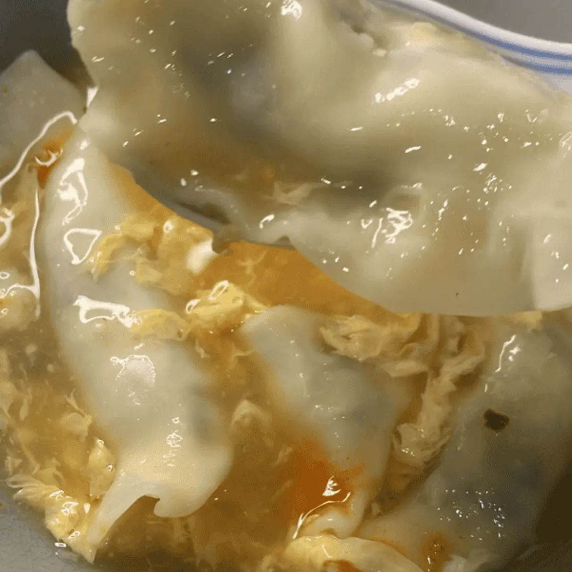 Egg Drop Gyoza Soup