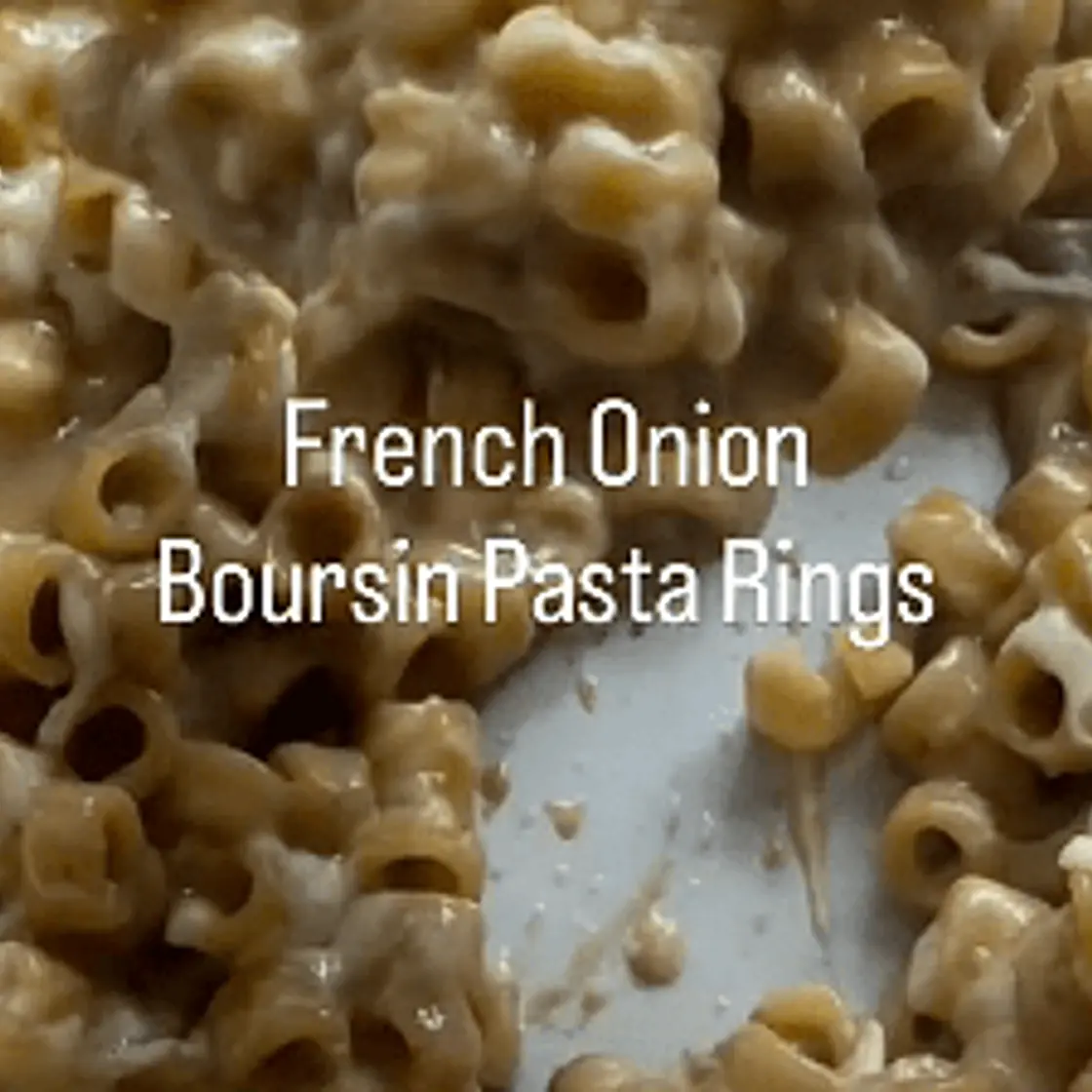 French Onion Boursin Pasta Rings