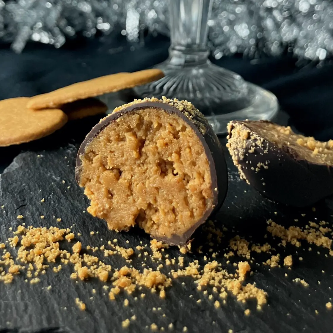 Chocolate Gingerbread Truffles (just three ingredients)