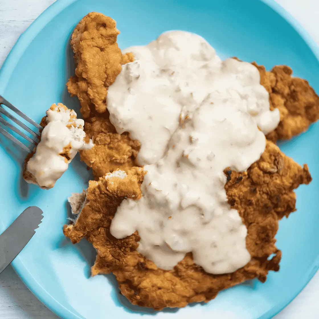 Chicken Fried Steak (Breaded Beef Cutlet with Gravy)