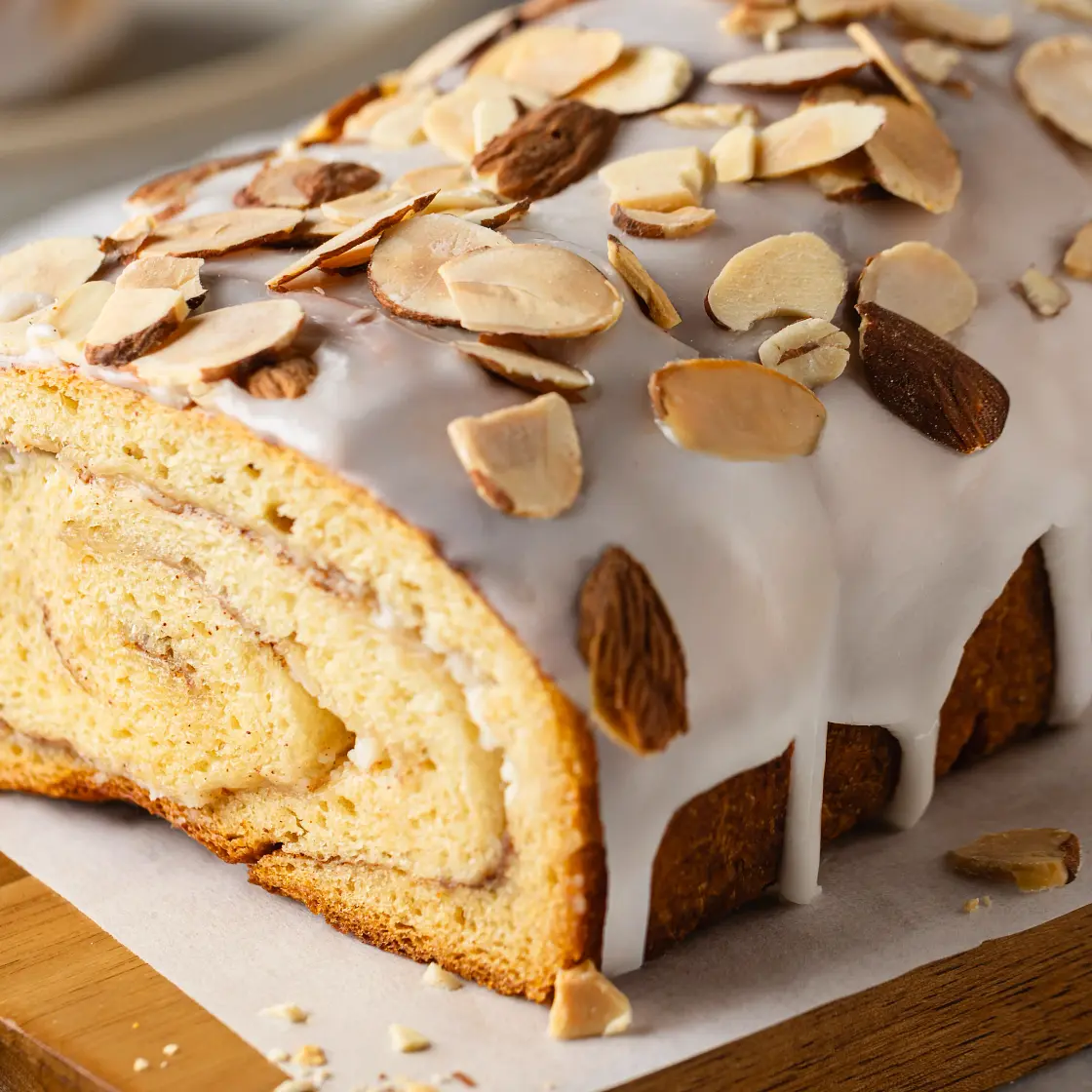 Almond-Cream Cheese Cinnamon Roll Swirl Bread