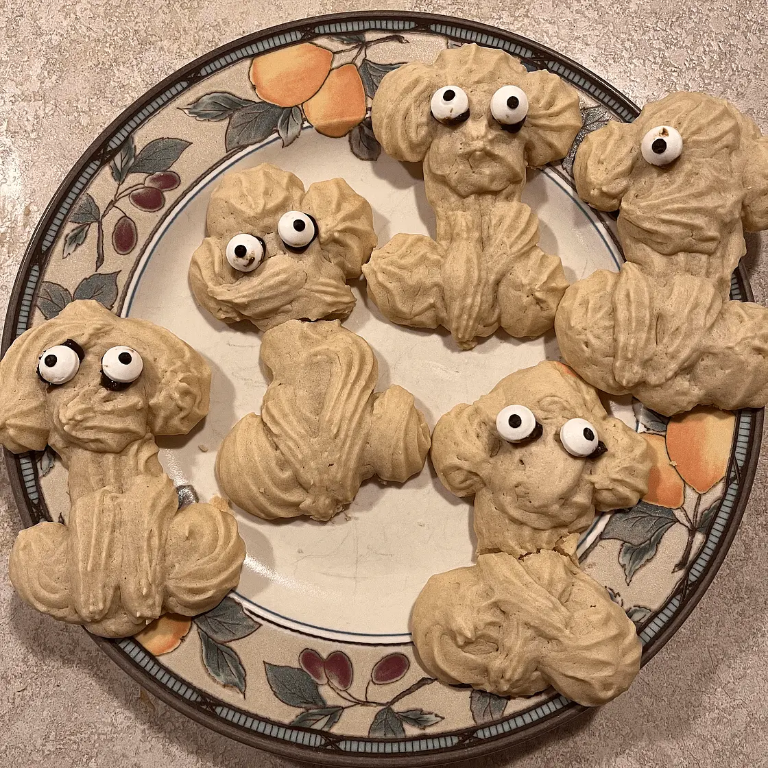 Christmas Puppy Butter Cookies 