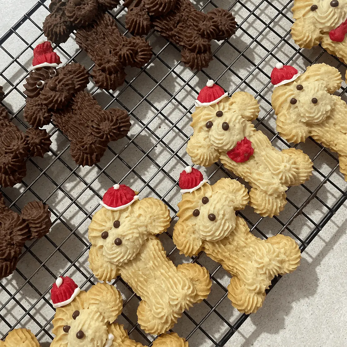 Christmas Puppy Butter Cookies 