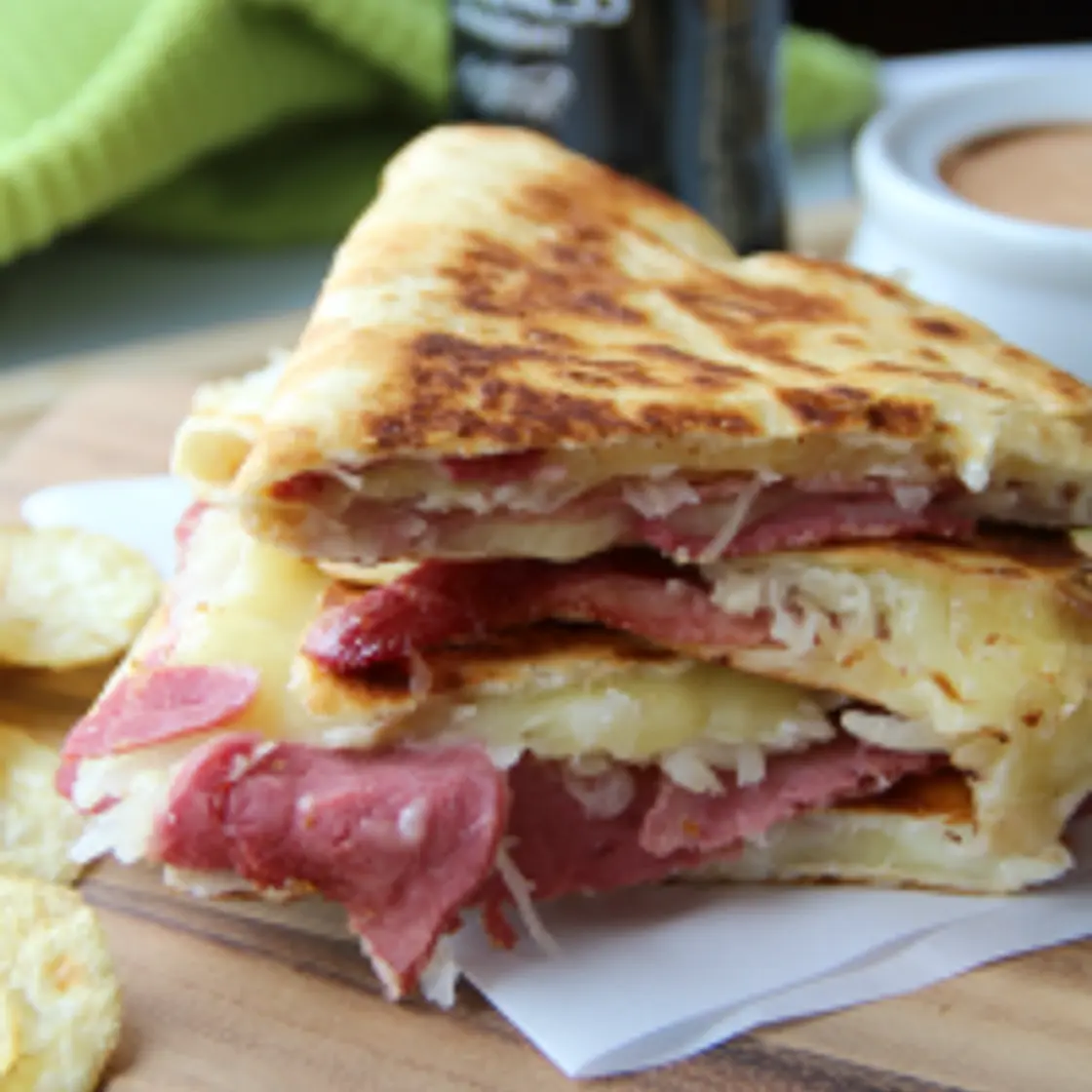 Corned Beef and Cabbage Quesadillas