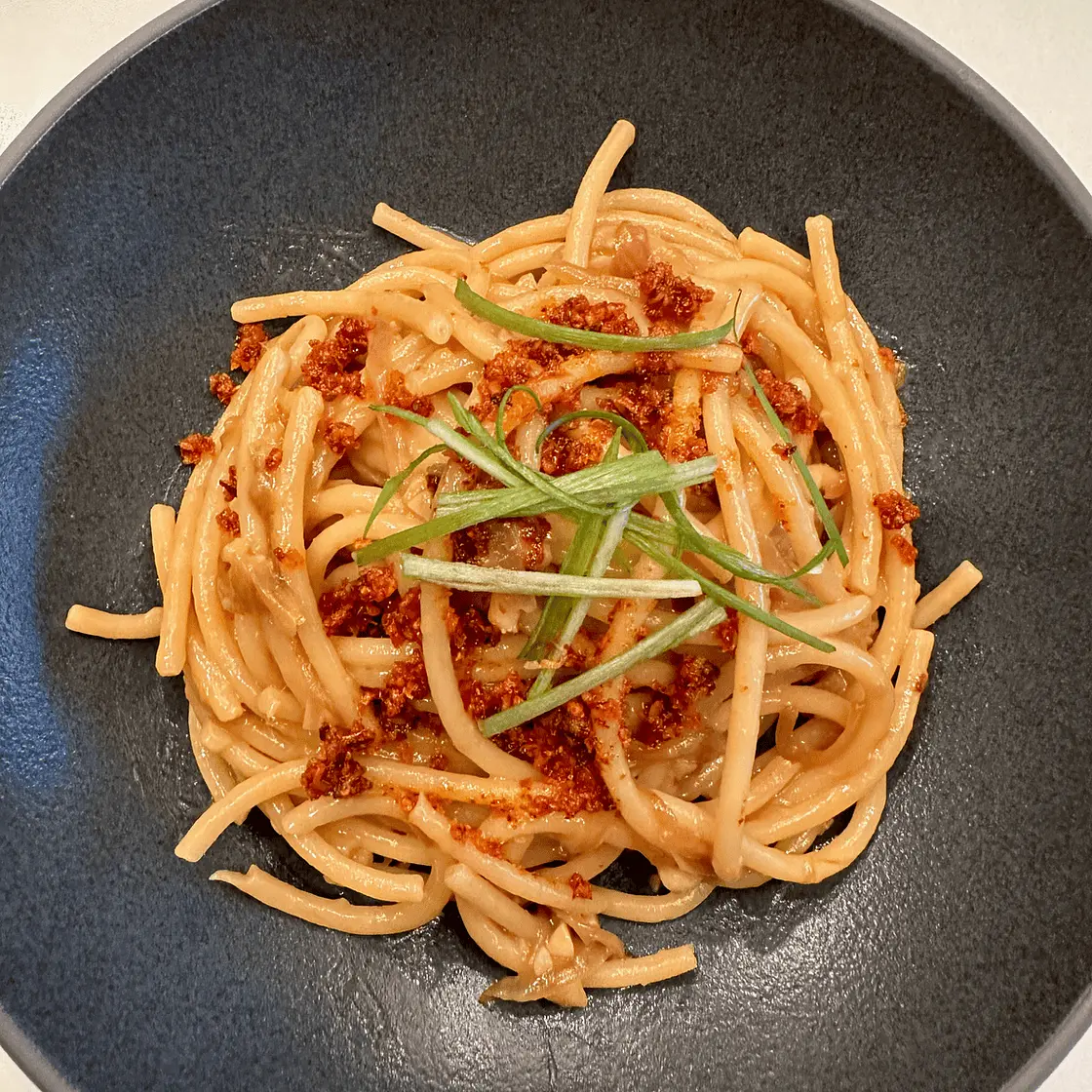 Garlic Butter Noodles with Caramelized Shallots