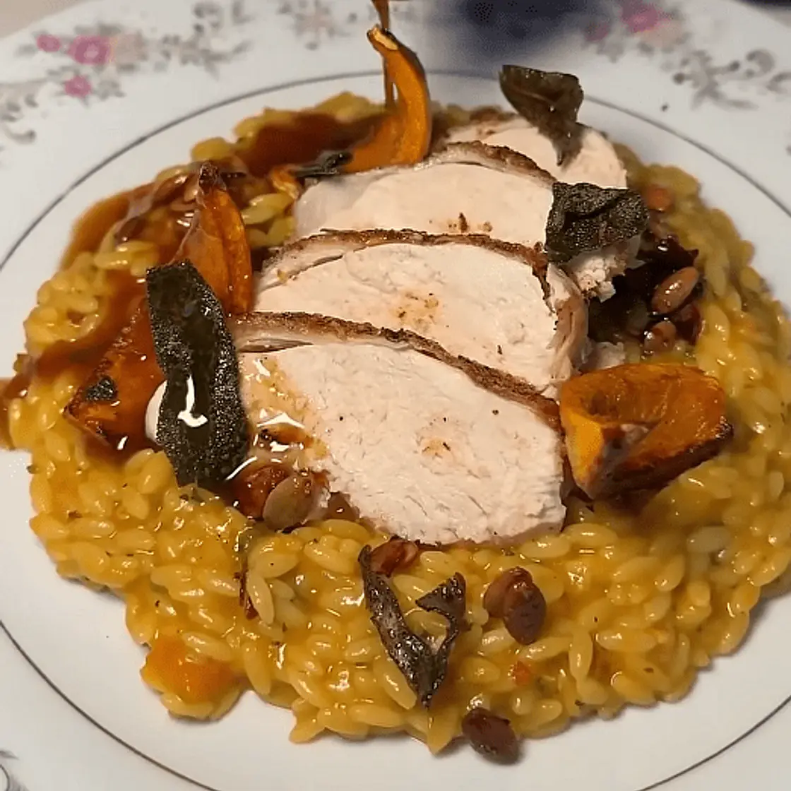 Kurt's Honeynut Squash Orzo w Chicken Breast