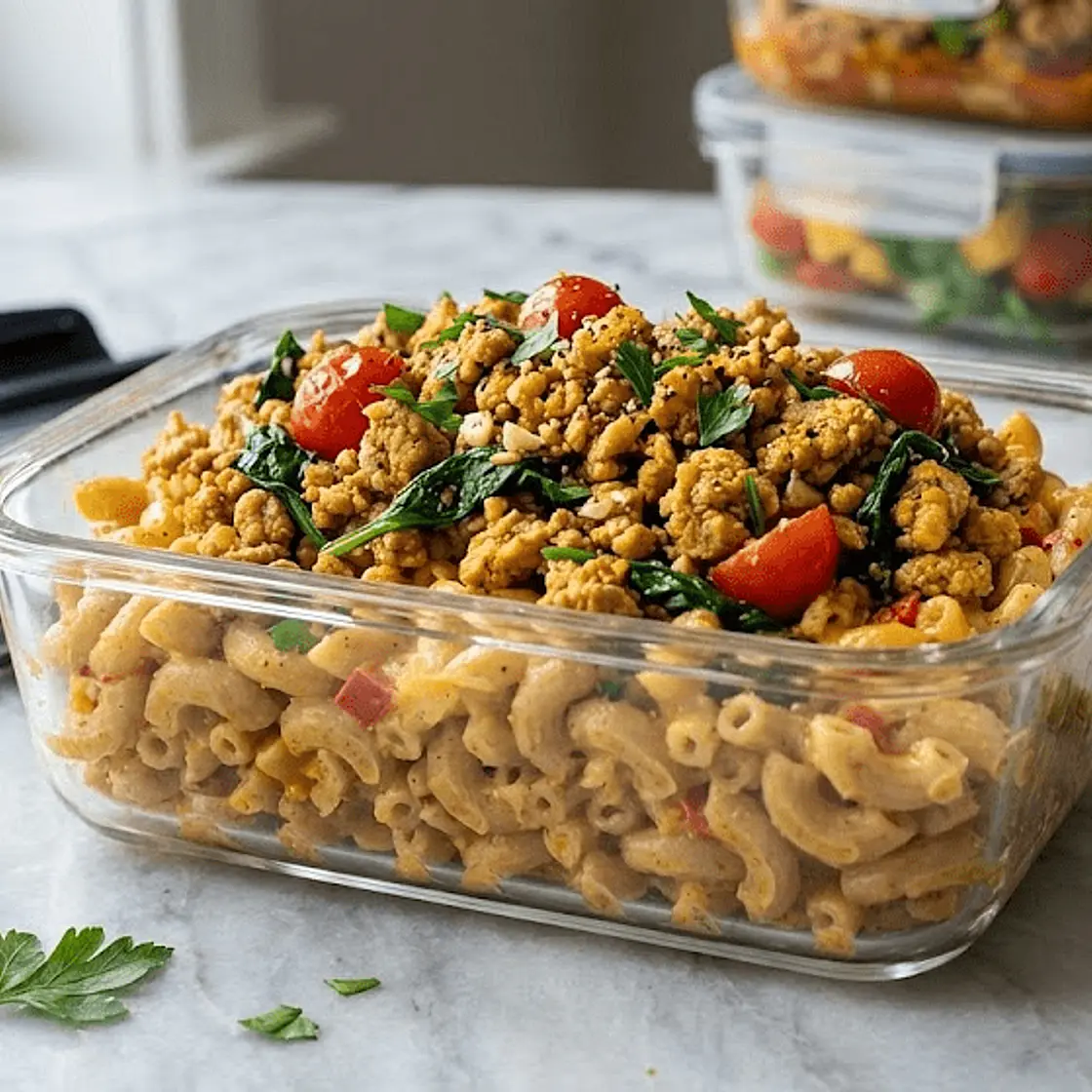 High-Protein Mediterranean Turkey & Whole Grain Mac n Cheese