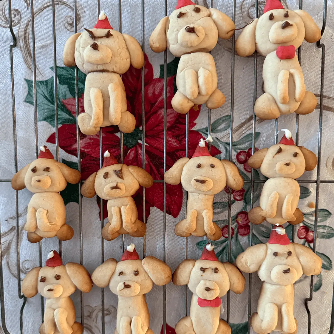 Christmas Puppy Butter Cookies 