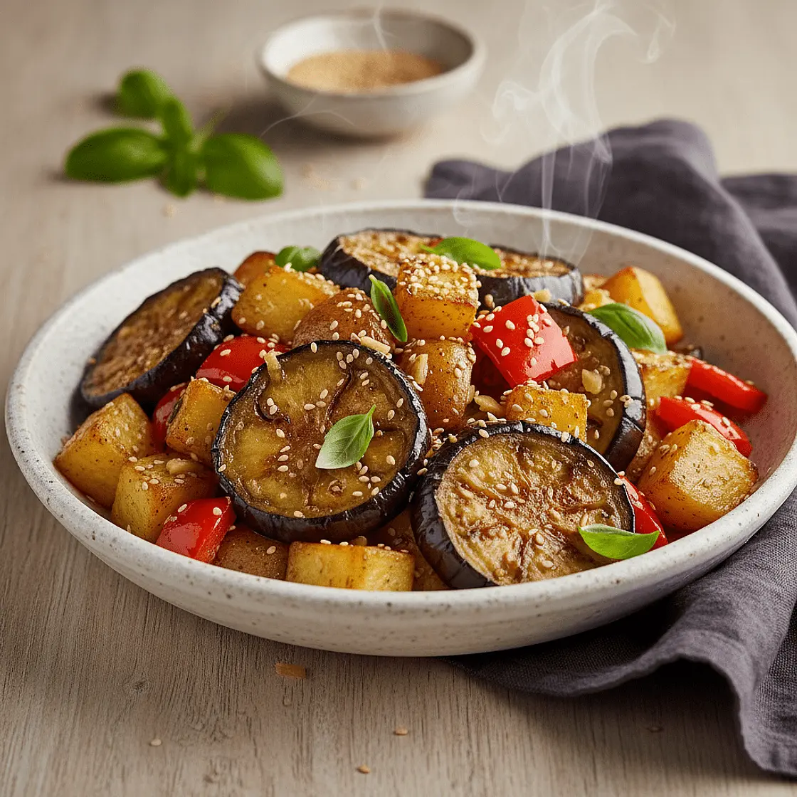 Roasted Eggplant and Potato Side Dish