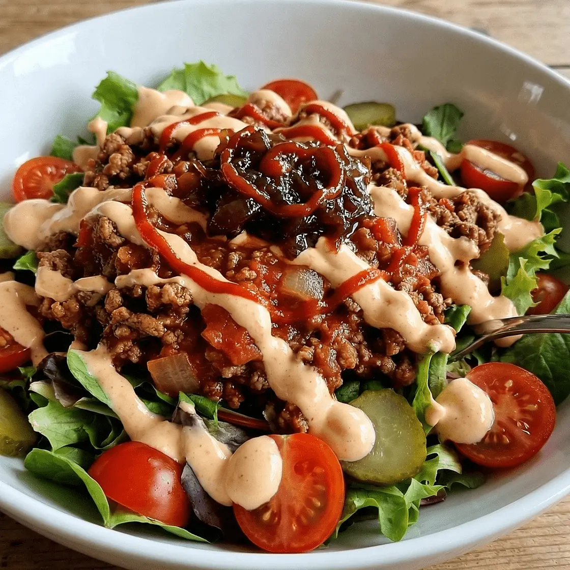 Spicy Burger Salad Bowl