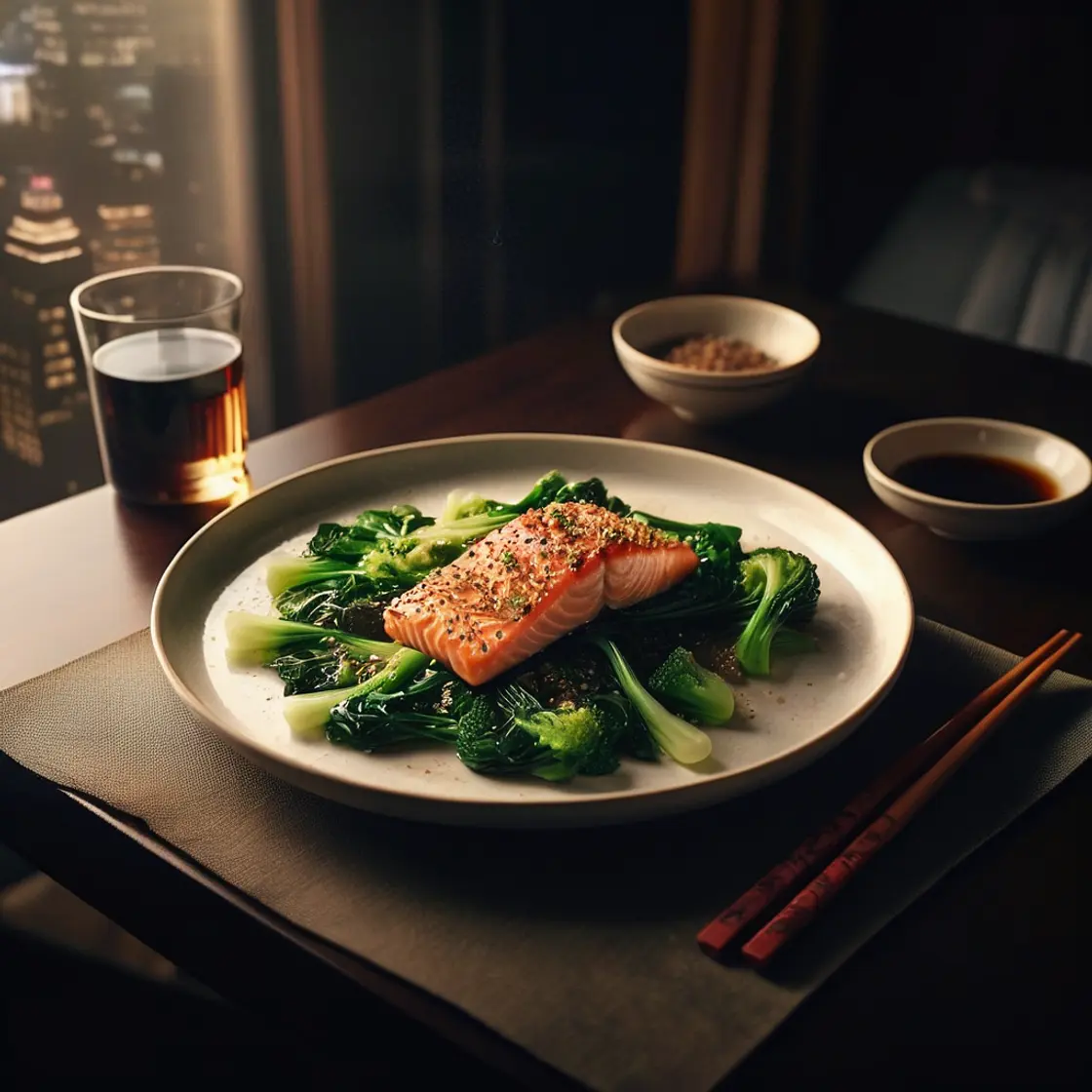 Ginger Salmon with Bok Choy