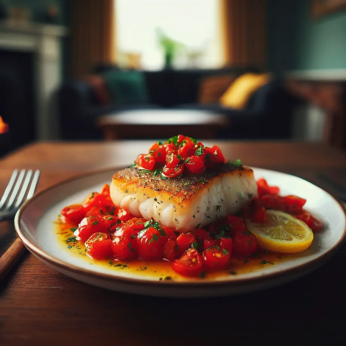 Baked Cod with Tomato Relish