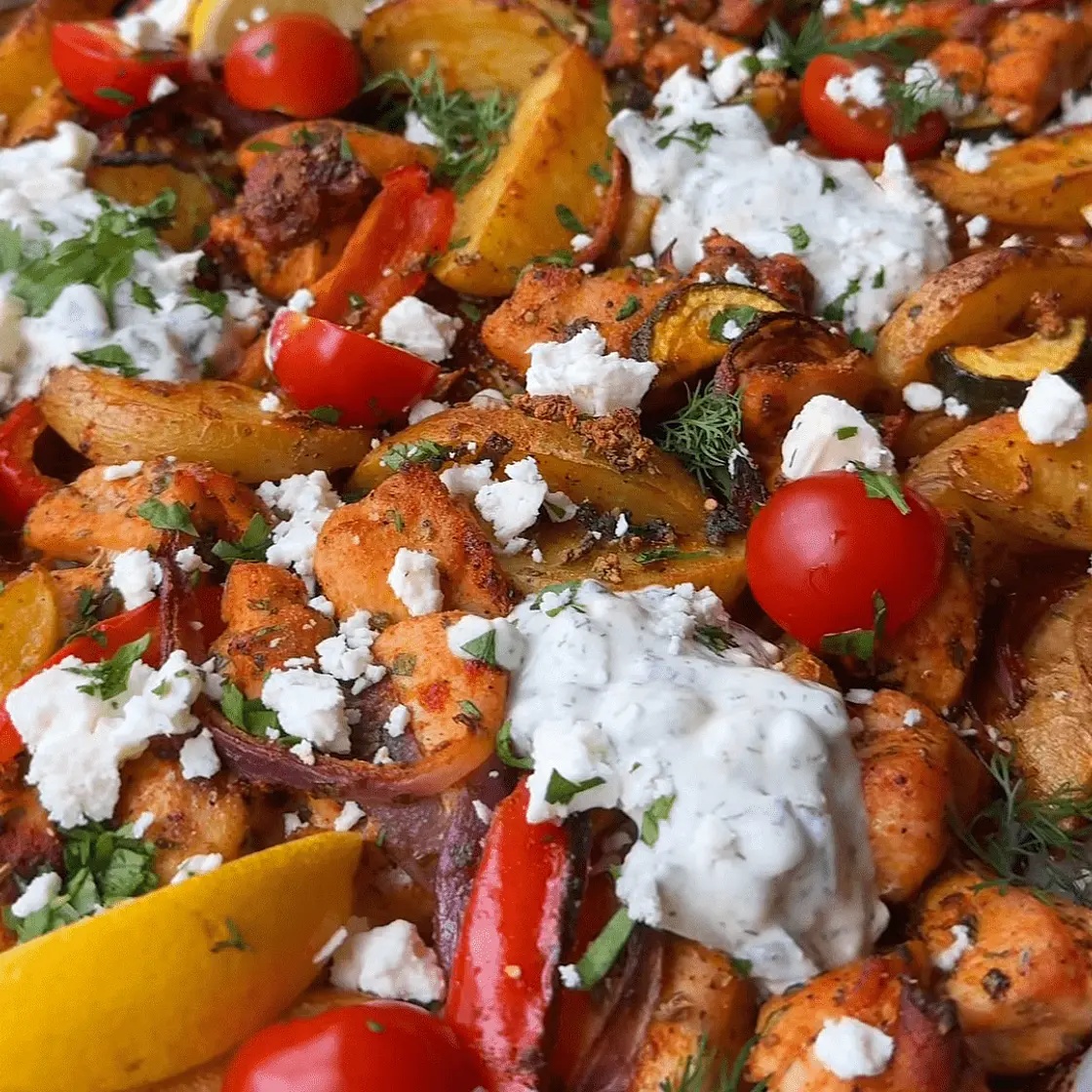 One-Pan Gree Chicken and Veggies