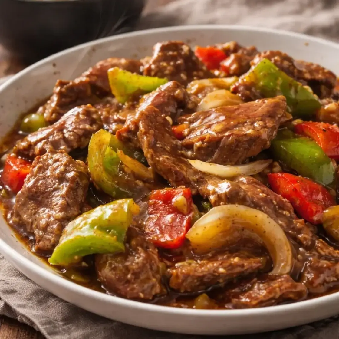 Slow Cooker Pepper Steak