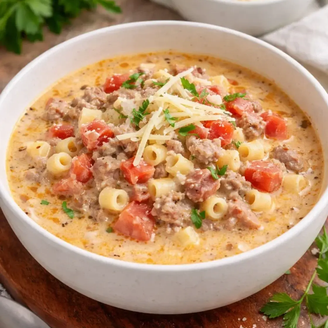 Creamy Parmesan Italian Sausage Soup