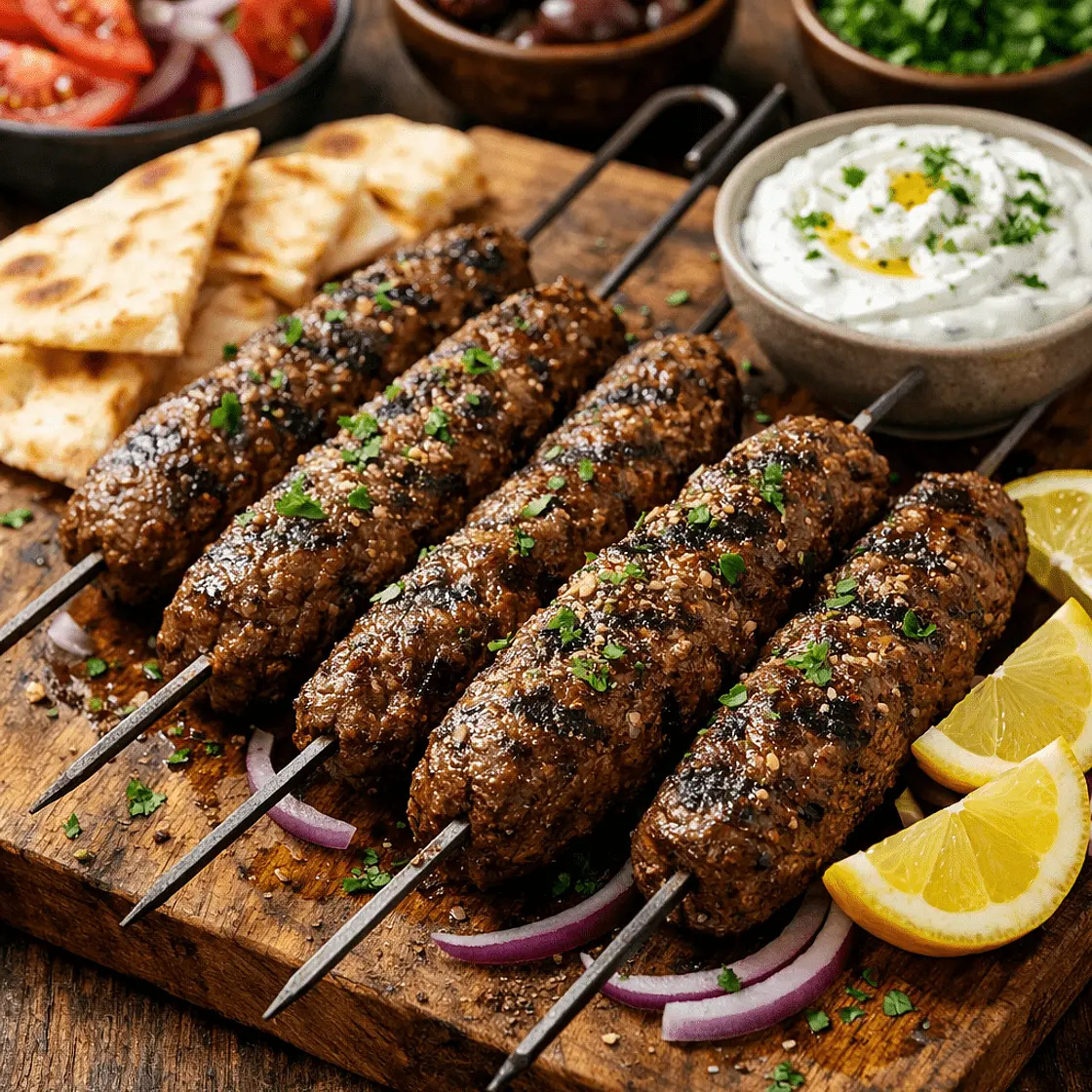 Easy Greek Kofta Skewers