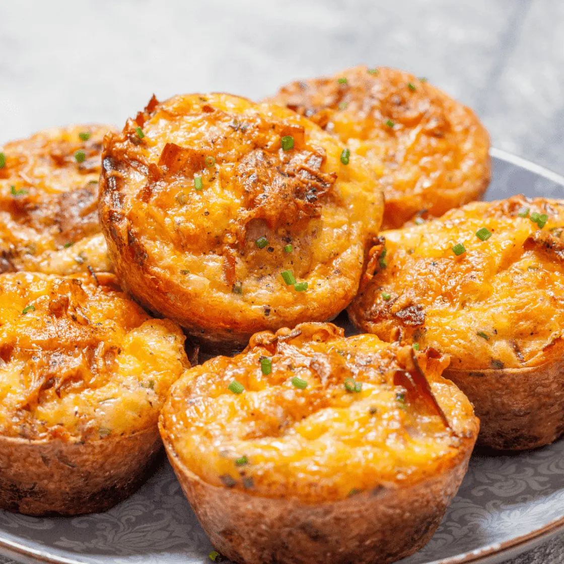 Easy Air Fryer Ham and Cheese Muffins