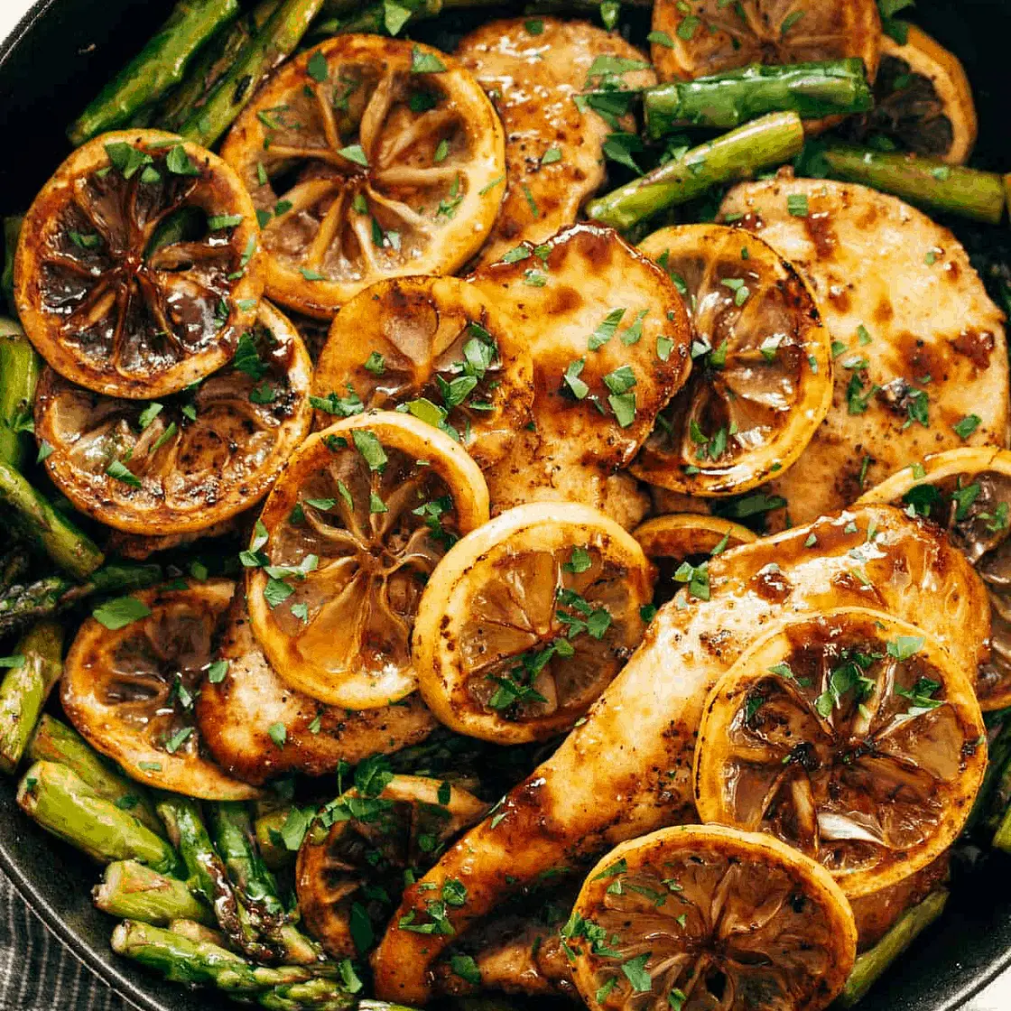 5 Ingredient Lemon Chicken with Asparagus