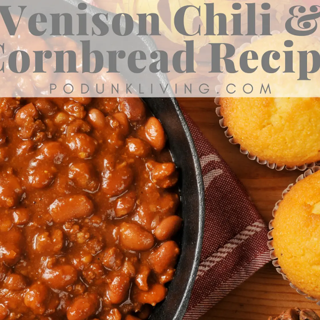 Venison Chili and Honey Cornbread Muffins