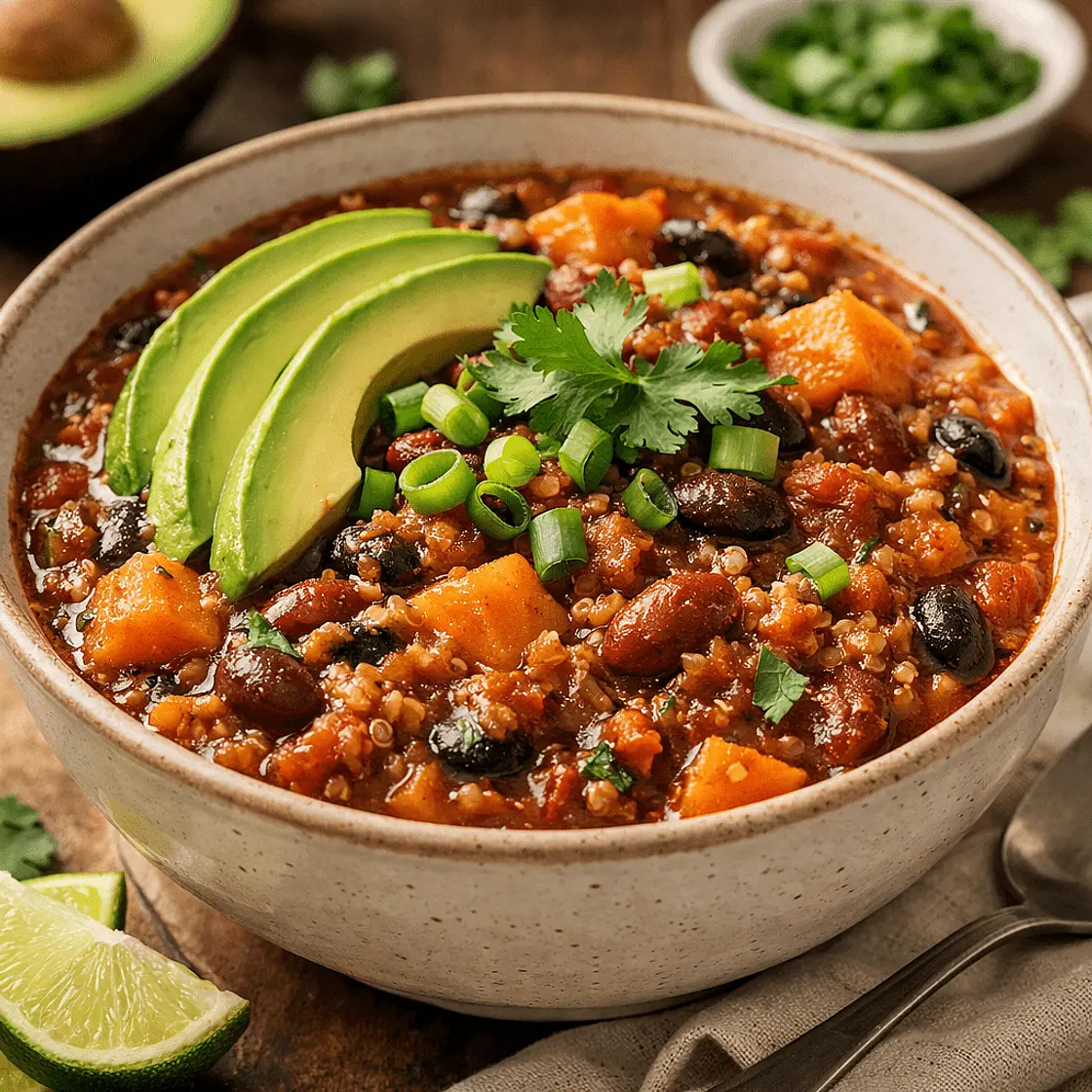 Slow-Cooker Quinoa & Sweet Potato Chili