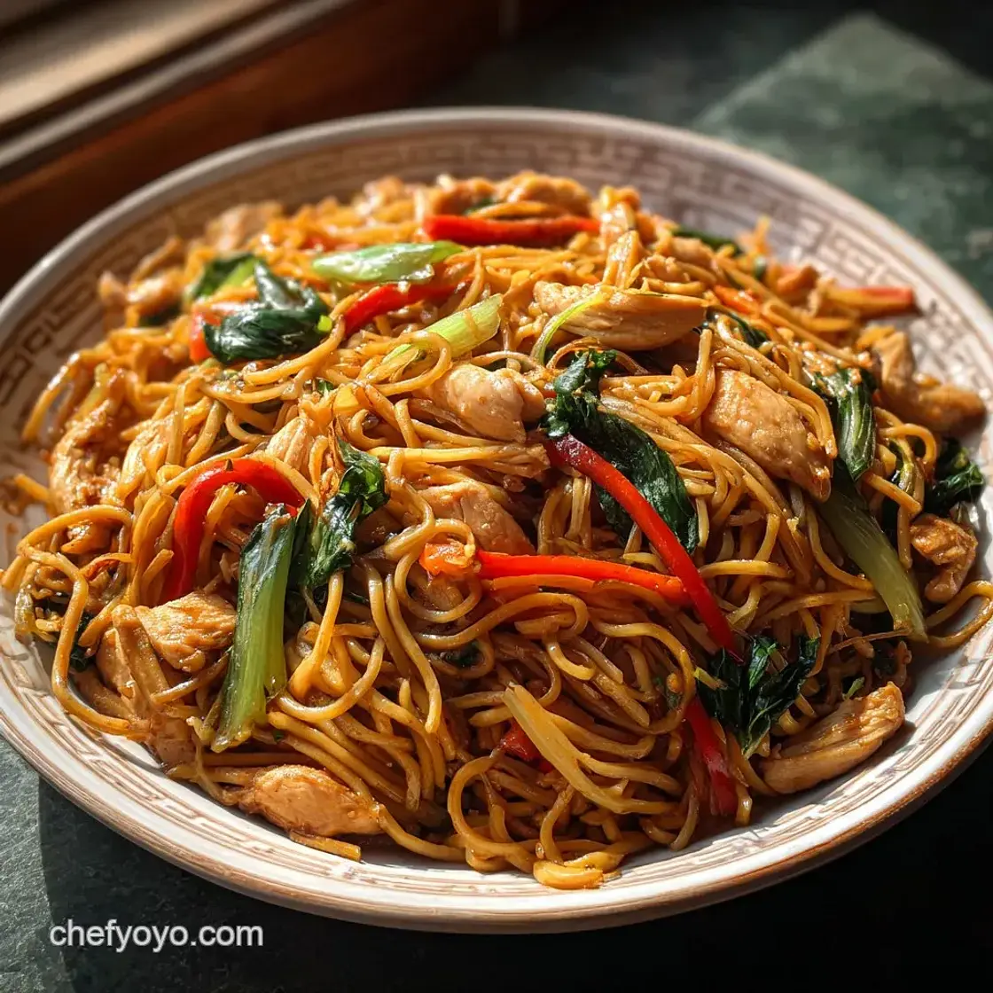 Chicken Chow Mein with Velvety Chicken
