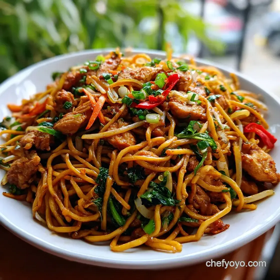Chicken Chow Mein with Velvety Chicken