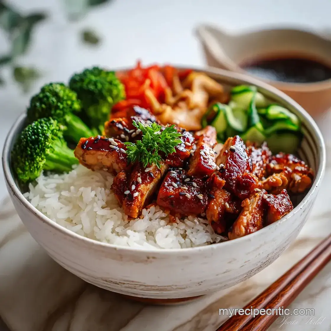 Teriyaki Chicken Bowl with Mahogany Glaze