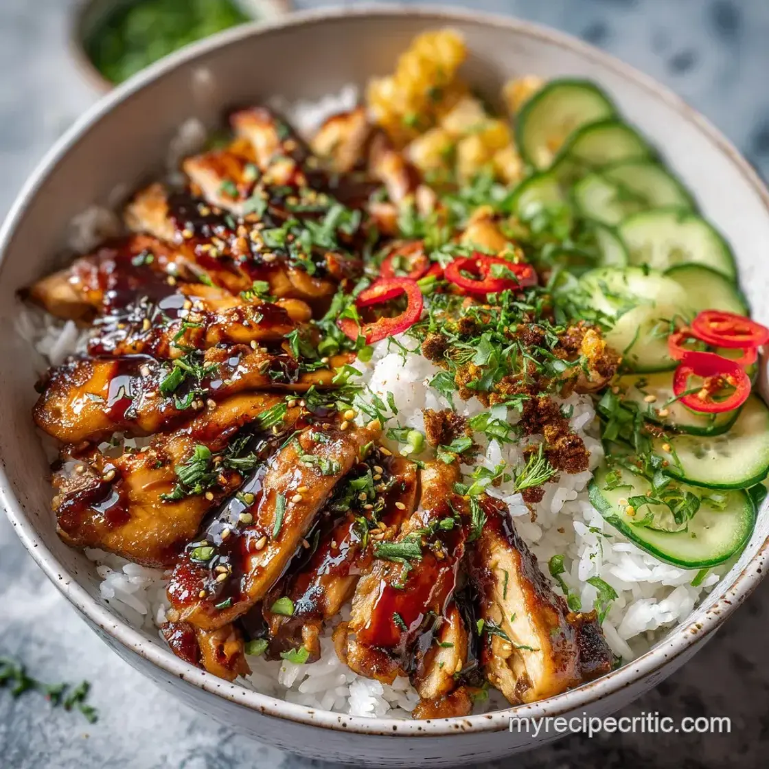 Teriyaki Chicken Bowl with Mahogany Glaze