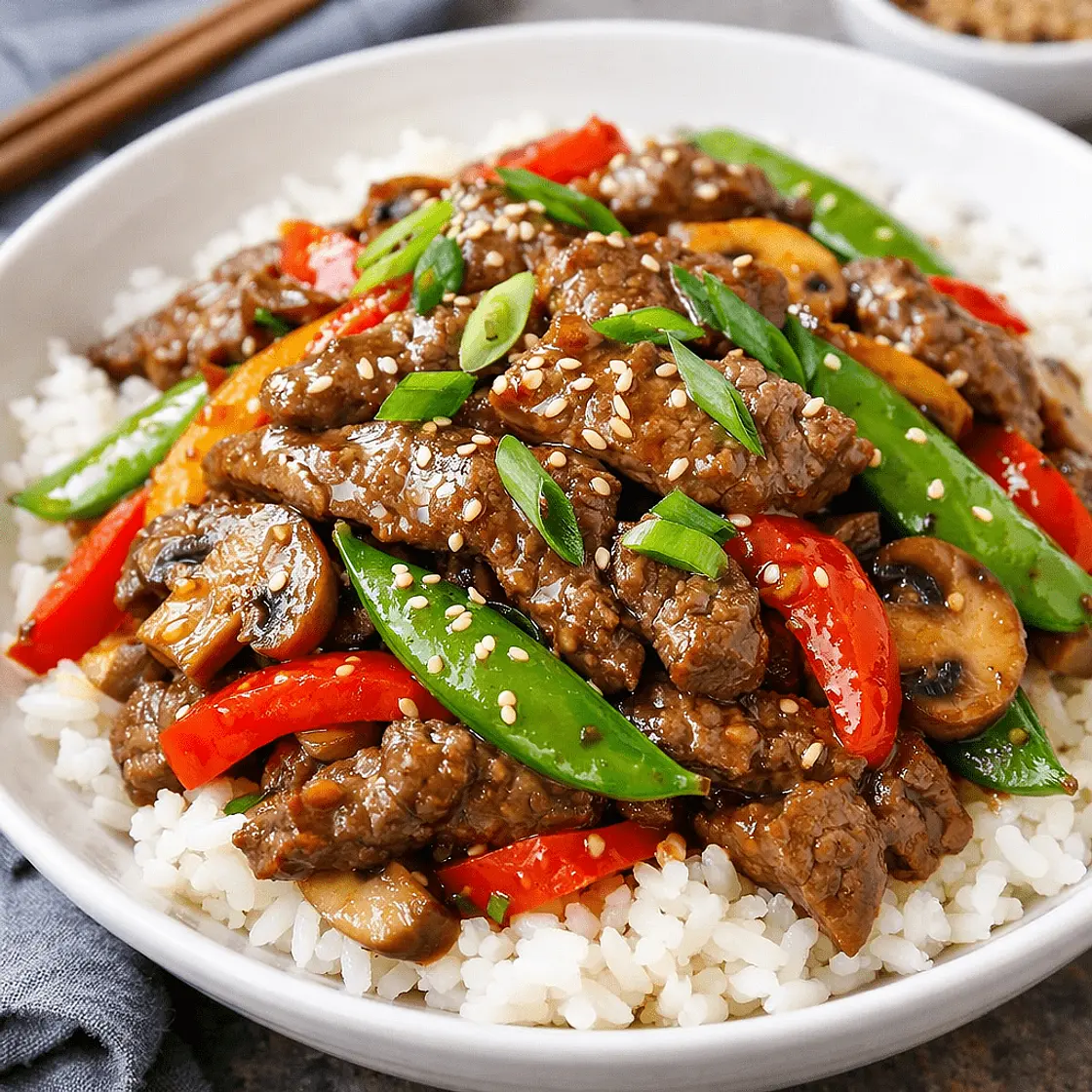 Ginger-Garlic Beef Stir-Fry with Veggies