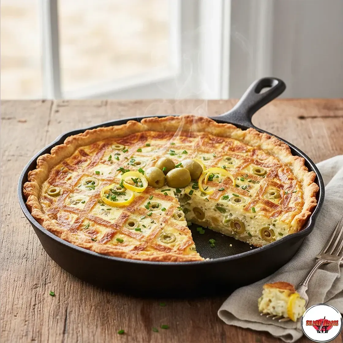 Dirty Martini Potato Crust Quiche Recipe | Sharp Blades UK