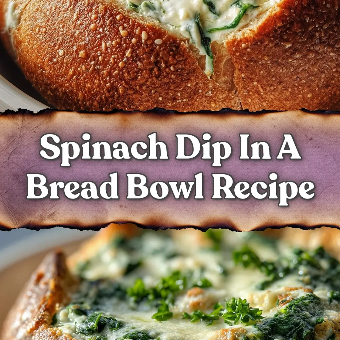 Spinach Dip in a Bread Bowl: Chilled & Creamy