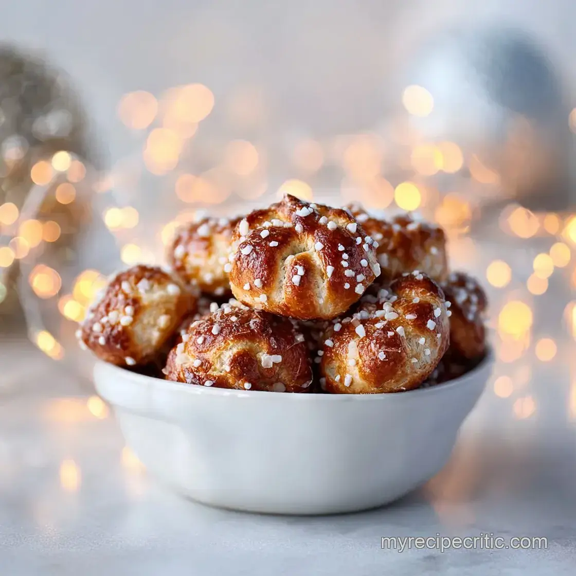 Christmas Pretzel Bites with Velvety Chocolate
