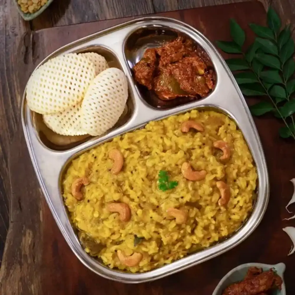 Mango Pickle Dal Rice